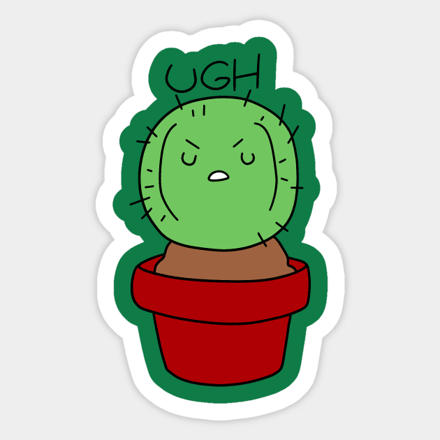 Ugh Cactus Sticker by saradaboru